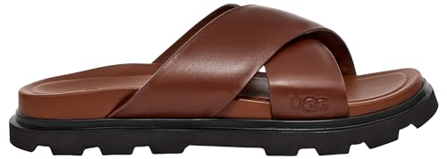 UGG Herren Capitola Cross Slide Schiebe-Sandalen, Cognac, 42 EU von UGG