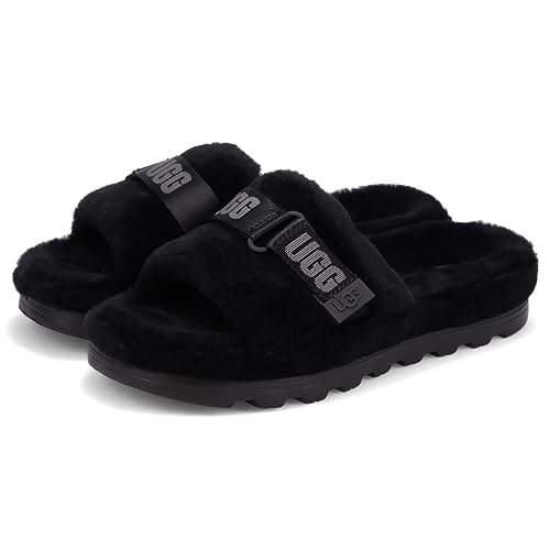 UGG Herren Fluff Up Hausschuh, Schwarz, 38 EU von UGG