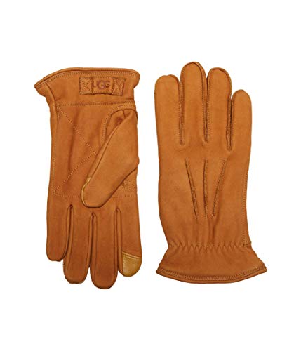 UGG Herren Point Leather Glove M 3-Punkt-Lederhandschuh, Chestnut, L von UGG