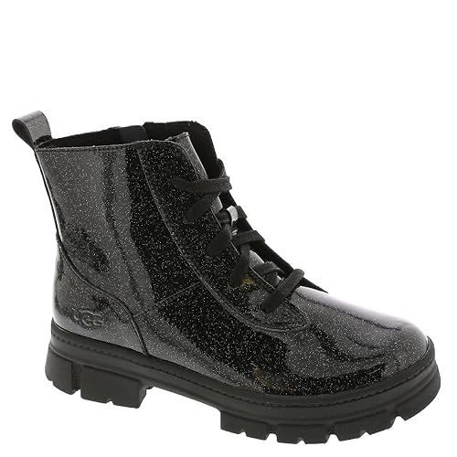 UGG Jungen Mädchen Ashton LACE UP Stiefel, Glitter Black, 22 EU von UGG