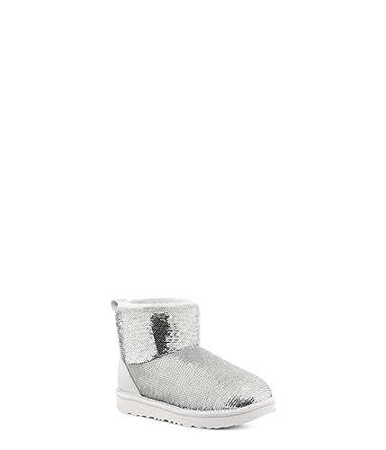 UGG Jungen Mädchen Classic Mini Mirror Ball Stiefel, Silber, 23.5 EU von UGG