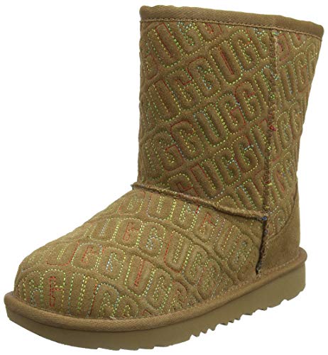 UGG Jungen Unisex Kinder Classic II Graphic Stitch Klassischer Boot, Kastanie, 22 EU von UGG