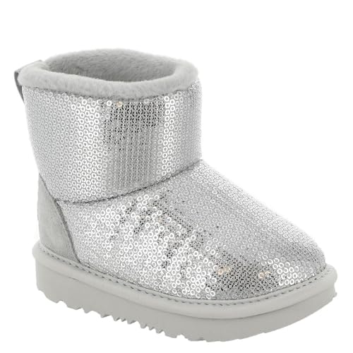 UGG Mädchen Mini-spiegelkugel Klassische Stiefel, Silber, 25 EU von UGG