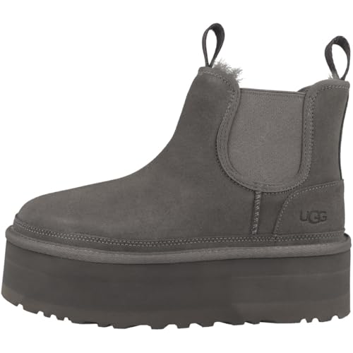 UGG Damen Neumel Platform Chelsea Mode-Stiefel, Grau, 40 EU von UGG