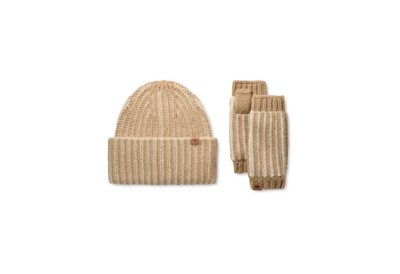 UGG Strickmütze Chunky Plaited Set (Set, 2-St) Strickmütze mit Handstulpen im Set von UGG