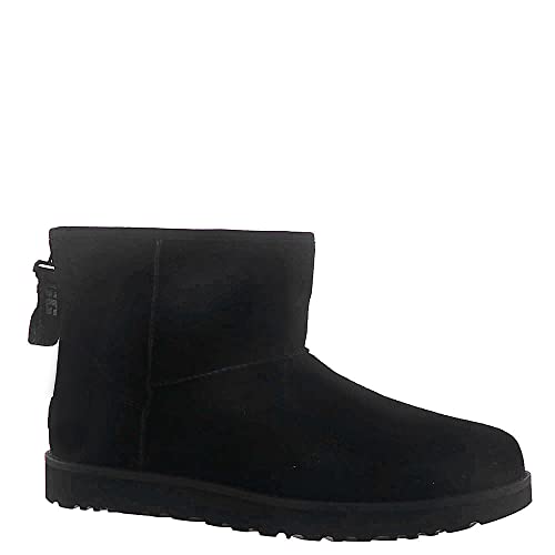 UGG Damen Classic Mini Logo Zip Klassischer Stiefel, Black, 36 EU von UGG