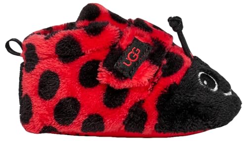 UGG Unisex Baby Bixbee Ladybug Stuffie Mode-Stiefel, schwarz/rot, 20.5 EU von UGG