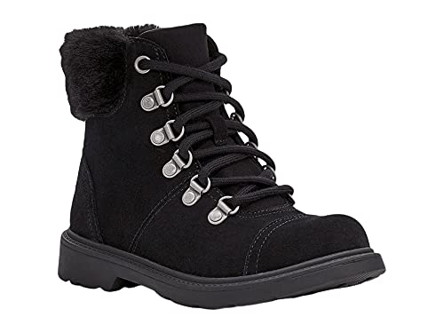 UGG Unisex Kinder Azell Hiker Weather Boot, Black Suede, 22 EU von UGG