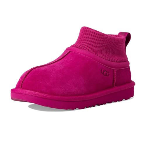 UGG Unisex-Kinder K Classic Ultra Stretch Cuff Fashion Boot, Dunkle Pfingstrose, 1 Little Kid von UGG