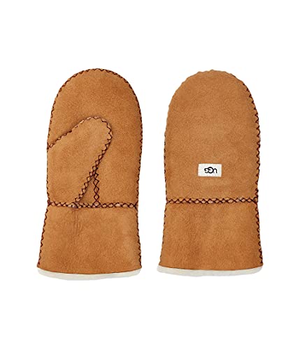 UGG Unisex-Kinder with Stitch K Sheepskin Mitten MIT Stich, Chestnut, 2/4 Jahre von UGG