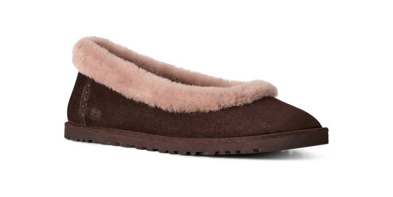 UGG Zora Ballet Flat Ballerina Homeslippers, Flats mit Logoverzierung von UGG