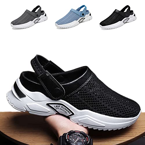 Men s Orthopedic Hollow-Out Summer Sandals, Breathable Mesh Shoes, Non-Slip Lightweight Outdoor Comfortable Slippers, Clogs Hausschuhe Mesh Atmungsaktiv Gartenschuhe von UGIF