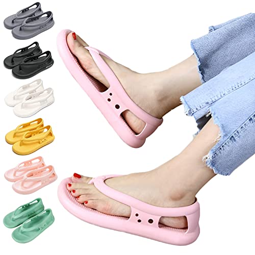 Rutschfeste Flip Flops Bazuo, EVA-Sandalen mit Dickem Boden, 2023 Sommer Unisex Komfort Flip Flops Rutschfeste Outdoor Strand Badezimmer Hausschuhe, Unisex-Sommerstrand, Duschlatschen von UGIF