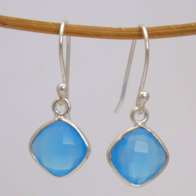 Blaue Chalcedon Ohrringe Sterling Silber Schmuck Blaue Chalcedon Ohrringe Sterling Silber Schmuck von UGJEWELLERS