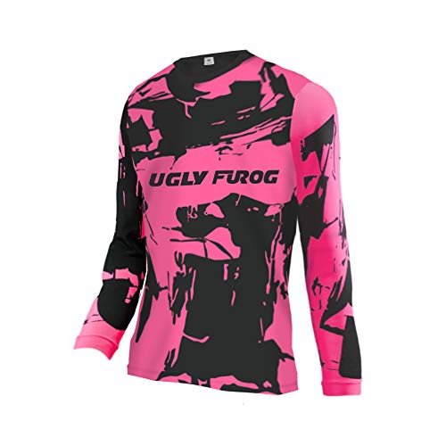 UGLY FROG 2023-2024 Jersey MTB Motocross Mountain Bike Downhill Shirt Damen Kurzarm/Langarm Shirt von UGLY FROG