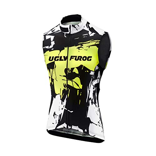 UGLY FROG 2021 Neu Ärmellos Radtrikot Herren Fahrradweste Elastische Atmungsaktive Schnell Trocknen Stoff Fahrradtrikot für Radsport Outdoor Sport Vest von UGLY FROG