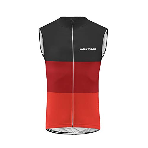 UGLY FROG 2021 Neu Ärmellos Radtrikot Herren Fahrradweste Elastische Atmungsaktive Schnell Trocknen Stoff Fahrradtrikot für Radsport Outdoor Sport Vest von UGLY FROG