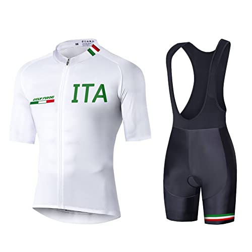 UGLY FROG 2023 Professionelle Radfahren Männer Sommer Kleidung MTB Set Sommer Kurzarm Trikot Rennrad + 20D Gel Gepolsterte Trägerhose von UGLY FROG