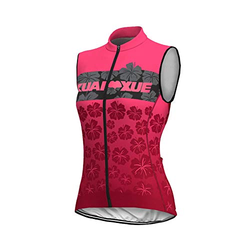 UGLY FROG Damen Ärmellos Radtrikot Radsport Vest Fahrrad Weste mit 3 Rückentaschen Fahrradbekleidung Reißverschluss Atmungsaktiv Schnell Trocknend für Sommer von UGLY FROG