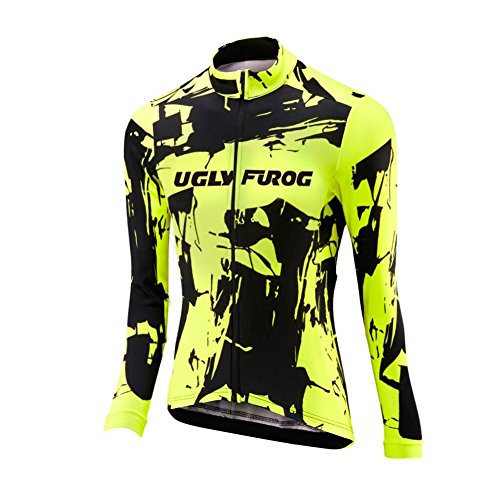 UGLY FROG Damen Neue Winter with Fleece Women Langarm Radsport Jersey eine Menge Farben Antislip Ärmel Road Bike MTB Top Riding Shirt von UGLY FROG