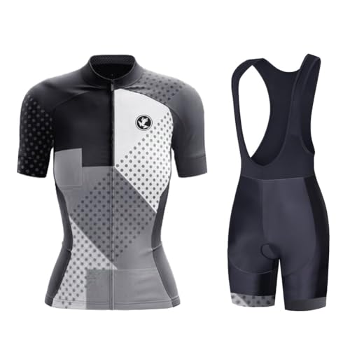 UGLY FROG Damen Radtrikot Set Fahrrad Kurzarm Set Schnelltrocknend Atmungsaktives Shirt + 20D Cushion Bib Shorts Gepolsterte Hose von UGLY FROG