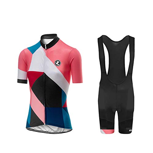UGLY FROG Damen Radtrikot Set Fahrrad Kurzarm Set Schnelltrocknend Atmungsaktives Shirt + 20D Cushion Bib Shorts Gepolsterte Hose von UGLY FROG