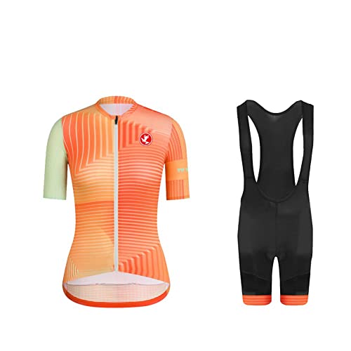 UGLY FROG Damen Radtrikot Set Fahrrad Kurzarm Set Schnelltrocknend Atmungsaktives Shirt + 20D Cushion Bib Shorts Gepolsterte Hose von UGLY FROG
