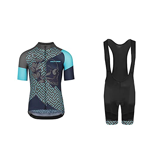 UGLY FROG Damen Radtrikot Set Schnell Trockend Radtrikot Kurzarm + Radhose mit Sitzpolster Fahrradbekleidung von UGLY FROG