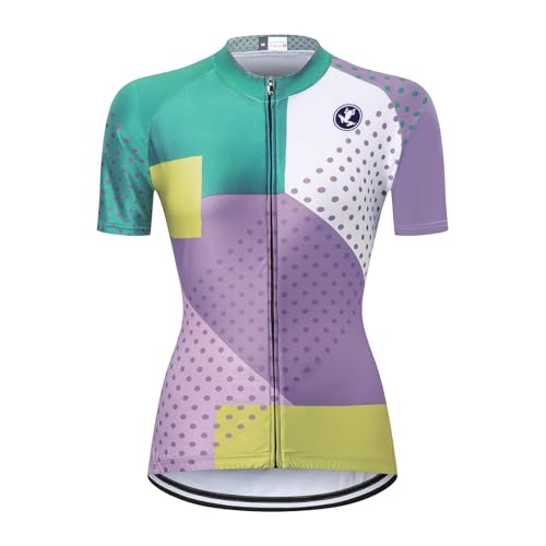 UGLY FROG Damen Rennrad Trikot Damen Fahrradbekleidung Sommer Bike Wear Atmungsaktiv 2021 Neueste Bunt Streifen Graffiti XSVH02 von UGLY FROG