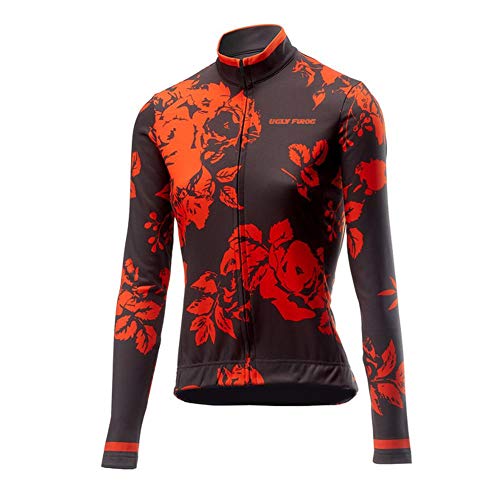 UGLY FROG Damen Winter with Fleece Männer Radfahren Langarm Radfahren Trikots eine Menge Farben Antislip Ärmel Road Bike MTB Top Riding Shirt von UGLY FROG