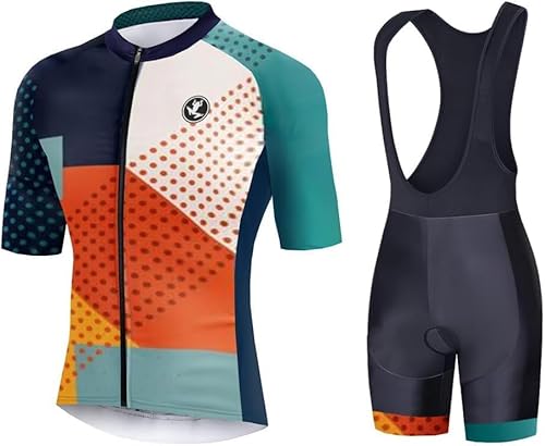 UGLY FROG Fahrradbekleidung Set, Herren Damen Atmungsaktiv Schnell Kurzarm Radfahren Jersey Set Kurzarmtrikot mit 3D Sitzpolster von UGLY FROG
