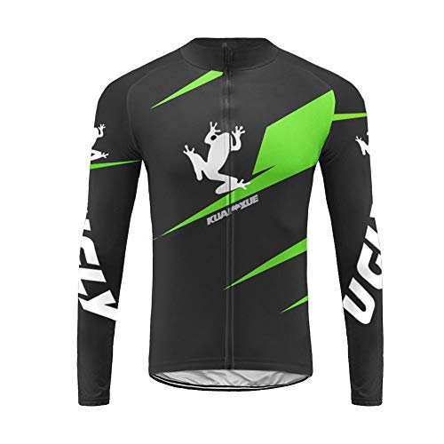 UGLY FROG Fahrradtrikot Herren Langarm Thermo Radtrikot Pro/Windstopper/Atmungsaktiv/Fleece/Reflektoren/Full Zip/Warm Mantel von UGLY FROG