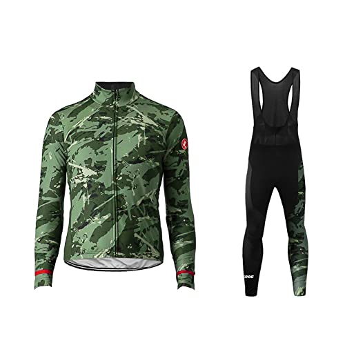 UGLY FROG Herren Fahrradtrikot，Winter Wear Outdoor Herren Radtrikot Set Fahrradbekleidung Langarm Fleece Warm Fahrrad Trikot und Radlerhose mit 3D Sitzpolster von UGLY FROG