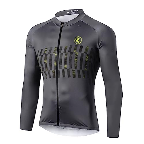 UGLY FROG Herren Radtrikot Fahrrad Trikot Langarm Fahrradbekleidung MTB Sport Top Fleecefutter Farbe:Mehrfarbig Größe:XS-6XL von UGLY FROG