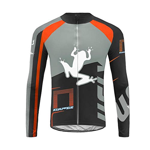 UGLY FROG Herren Radtrikot Fahrrad Trikot Langarm Fahrradbekleidung MTB Sport Top Fleecefutter Farbe:Mehrfarbig Größe:XS-6XL von UGLY FROG