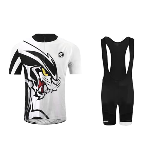 UGLY FROG Herren Radtrikot Set, Atmungsaktiv Quick-Dry Kurzarm Radsport-Shirt + Gel Gepolsterte Shorts von UGLY FROG