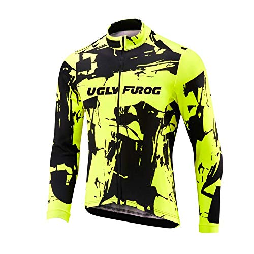 UGLY FROG LJ38 MTB Rennrad Neue Winter Jersey Thermisches Fahrradtrikot Vlies Thermo Langarm Shirt Herren Breathable Radfahren Männer Fahrradbekleidung von UGLY FROG