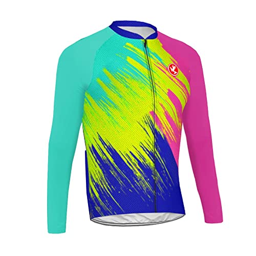 UGLY FROG LJ38 Radtrikot Trikot Winter Fleece Warm Langarm Fahrradtrikot Fahrradshirt Herren Fahrrad Radsport Thermo Shirt Reflektoren Schnelltrokend von UGLY FROG