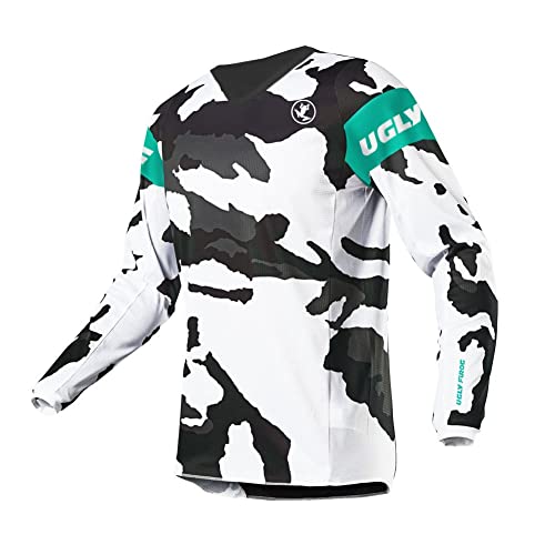 UGLY FROG MTB Downhill Trikot Kompressionsshirt Herren Kurzarm Fitness T-Shirt Freizeit Männer Laufshirt Printed und Klassisch Top Funktionswäsche von UGLY FROG