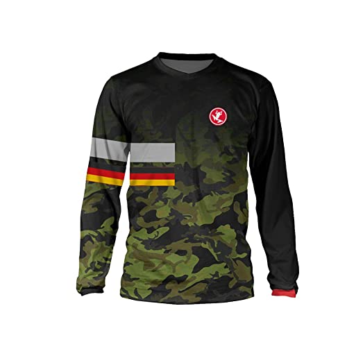 UGLY FROG Mountainbike Damen&Herren Unisex Langarm-Shirt | Kinder | MTB DH FR Downhill Freeride | Atmungsaktives Material, Gepolsterter Ellbogenschutz | Element Youth Jersey von UGLY FROG