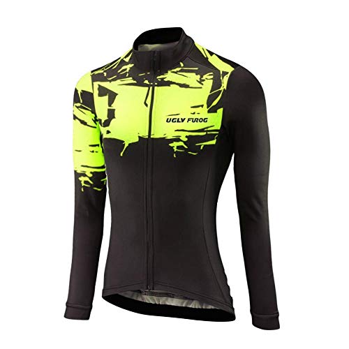 UGLY FROG Neueste Radtrikot, Mode Damen Radsport, Langarm Thermal Vlies, Winter, Winddicht Schnell Trocknend Gemütlich FLVX07F von UGLY FROG