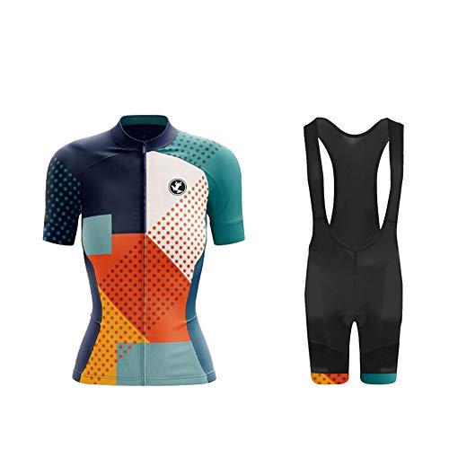 UGLY FROG New Sommer Damen schließen Hülsen Zyklus Jersey Kurzarm Radtrikot Fahrradbekleidung Set Trikot Kurzarm + Radhose mit Sitzpolster Outdoor Sports Wear von UGLY FROG