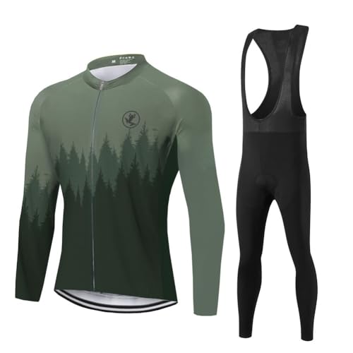 UGLY FROG Radsport Winter mit Fleece Herren Warm Langarm Trikot + Lange Trägerhose Fahrrad Triathon Kleidung von UGLY FROG