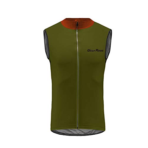 UGLY FROG Radtrikot Vest Sport & Freizeit Westen Ärmellos Herren Atmungsaktiv Fahrrad Trikot Full Reißverschluss Schnell Trocken Radsport MTB Sports Jersey HDE2019VJ01 von UGLY FROG