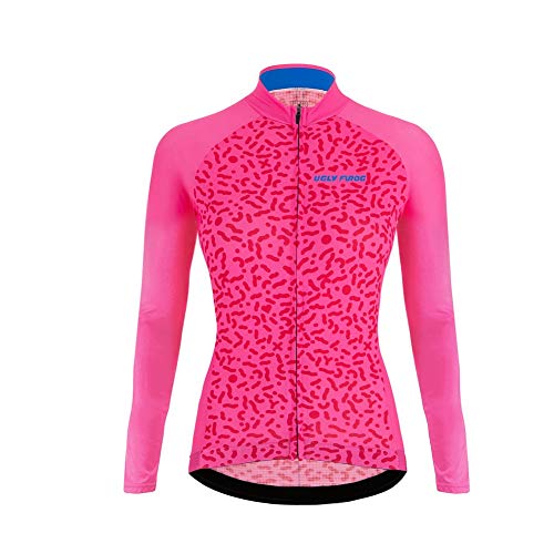 UGLY FROG September Designs Fahrradtrikot Langarm Damen Thermo Radtrikot Pro/Windstopper/Warm/Mantel/Reflektoren/Full Zip von UGLY FROG