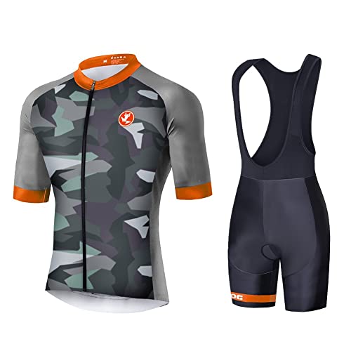 UGLY FROG Stoff-Upgrade – Milchfaser Neuen Männer MTB Rennrad Kurzarm Fahrrad Breathable Sommer Herren Fahrradtrikot Outdoor Sports Wear Triathon Rikots & Shirts+Bib Kurze Hosen Sets von UGLY FROG