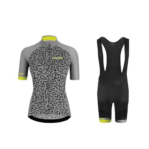 UGLY FROG XINW02 Damen Radtrikot Set Schnell Trockend Radtrikot Kurzarm + Radhose mit Sitzpolster Fahrradbekleidung von UGLY FROG