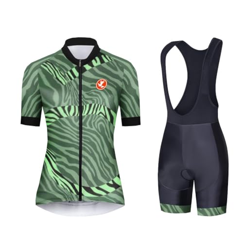 UGLY FROG XINW02 Top Damen Fahrrad Trikot Set Schnelltrocknend Radtrikot Kurzarm + Radhose mit 20D Sitzpolster Rennrad Outdoor MTB Fahrradbekleidung von UGLY FROG