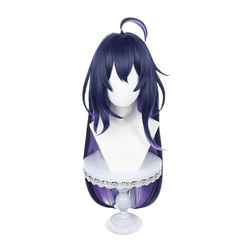 Cosplay Perücke lang glatt blau schwarz lila Perücke Cosplay Anime Cosplay Perücken hitzebeständig synthetische Perücken von UGLYAF