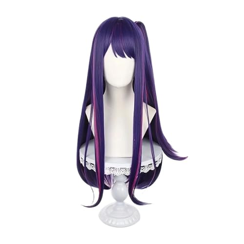 Cosplay Perücke lang lila Rose rosa Cosplay Anime Pferdeschwanz hitzebeständig synthetische Cosplay Perücken von UGLYAF
